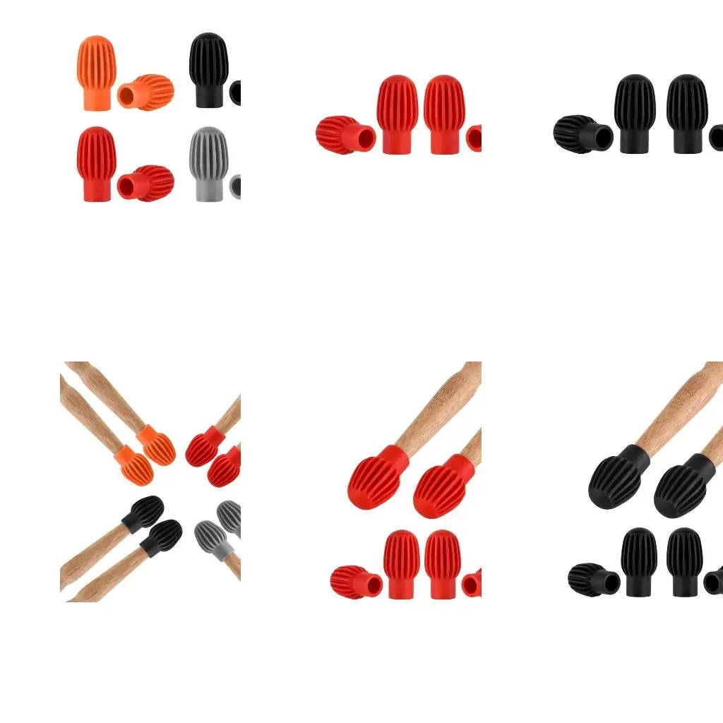 Q39E 2x/Set Drumstick Practice Tips Drum Mute Silicone Drum Dampener for Drumsticks