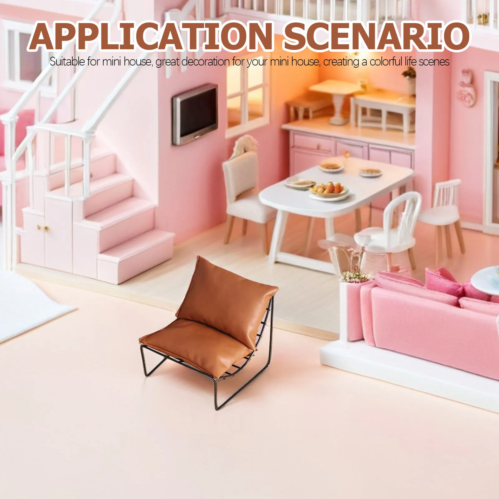 

Миниатюрное кресло-диванчик, аксессуар для кукольного домика, декор для детской комнаты, микромебель для гостиной, миниатюрное кресло