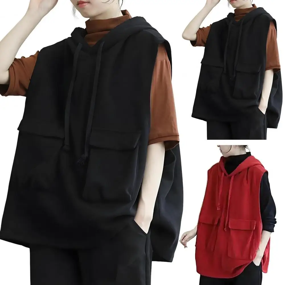 Hoodie Dames Dameshoodies Zomer atletische tanktops met zakken voor training Gym Loose Fit Lichtgewicht sweatshirt