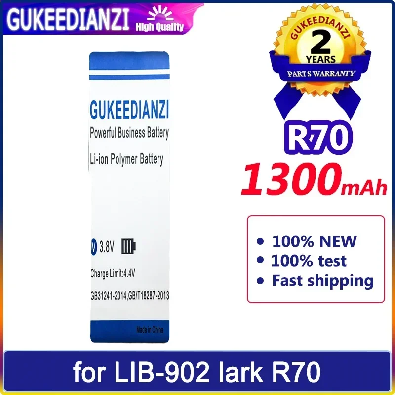 GUKEEDIANZI Battery LIB-902 1300mAh for lark R70 lib-12 F5 F7 F70 F80 M5 for Sharp ST60 ST60BT DIY personal stereo Batteries