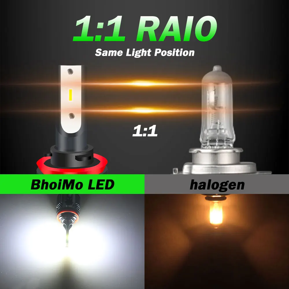 BhoiMo Led الجبهة الضباب الخفيف لتويوتا كورولا لمبات 2016 2017 2018 2007 2008 2009 2010 2011 2012 2013 2014 2015 مصباح السيارات السيارات