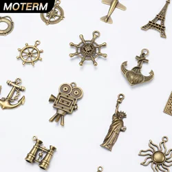 Genuine Leaather Notebook Accessory Metal Charm Vintage Creative Hanging Drop Pendant Bookmark decoration diary journay