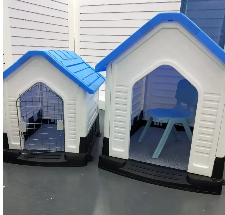 Factory hot sale  waterproof easy to assemble and clean plastic large insulated dog houses kennel