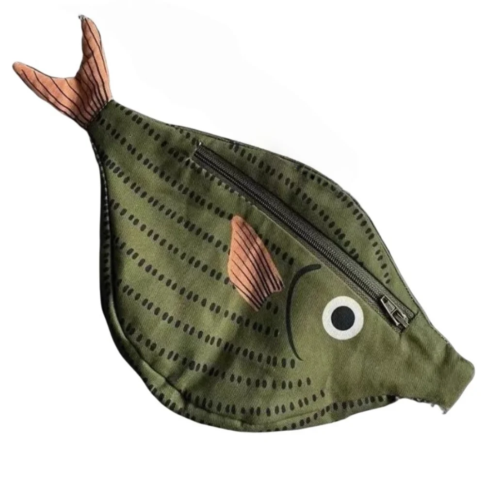 

Модная очаровательная поясная сумка Ocean Fish, зеленый кошелек для монет, водонепроницаемая сумка через плечо с героями мультфильмов для мальчиков и девочек