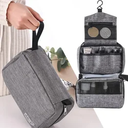 Mens Travel Bathroom Hanging Toiletry Bag Canvas Dopp Kit Necessaries Bag Shaving Shower Women Beauty Cosmetic Makeup Organizer