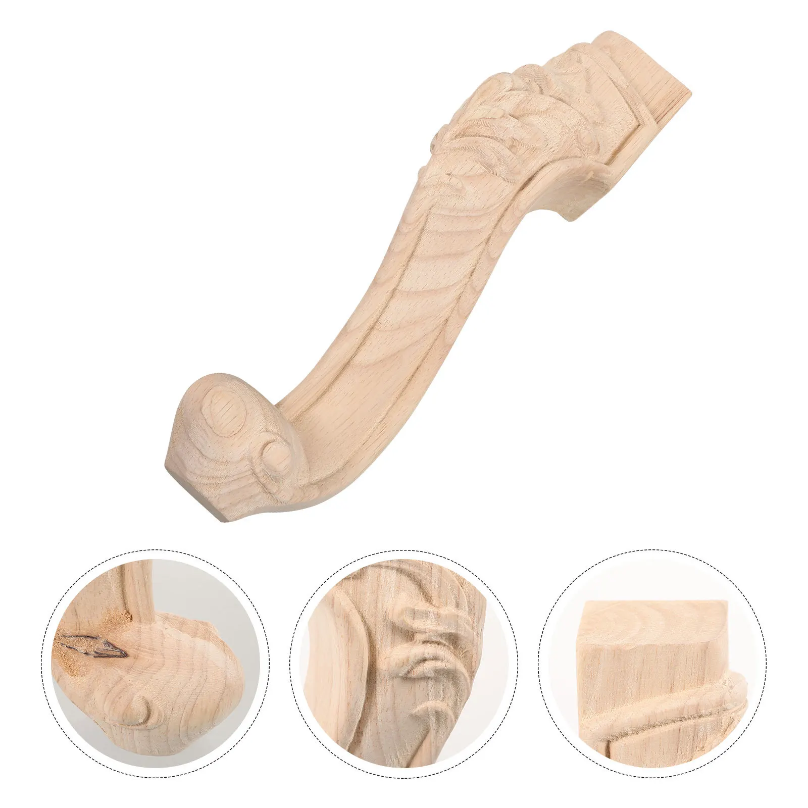 Wooden Furniture Leg European Style Carved Wood Sofa Chair Foot Replacement Table Legs Furniture Feet Wood Short Table Legs