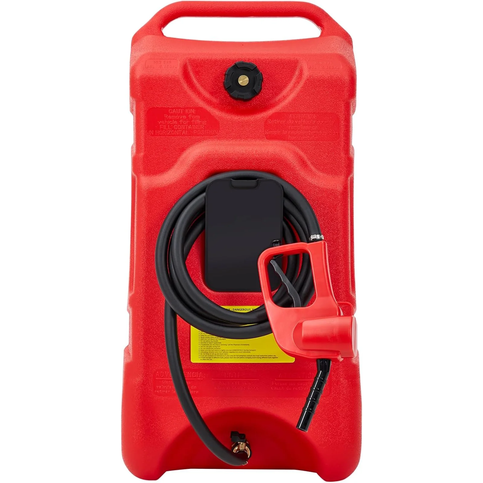 Garvee 16Gal Fuel Caddy Portable Gas Storage Tank Container with Hand Pump and Wheels Oil Transfer for Diesel Car ATV Boat Tractor Snow Blower