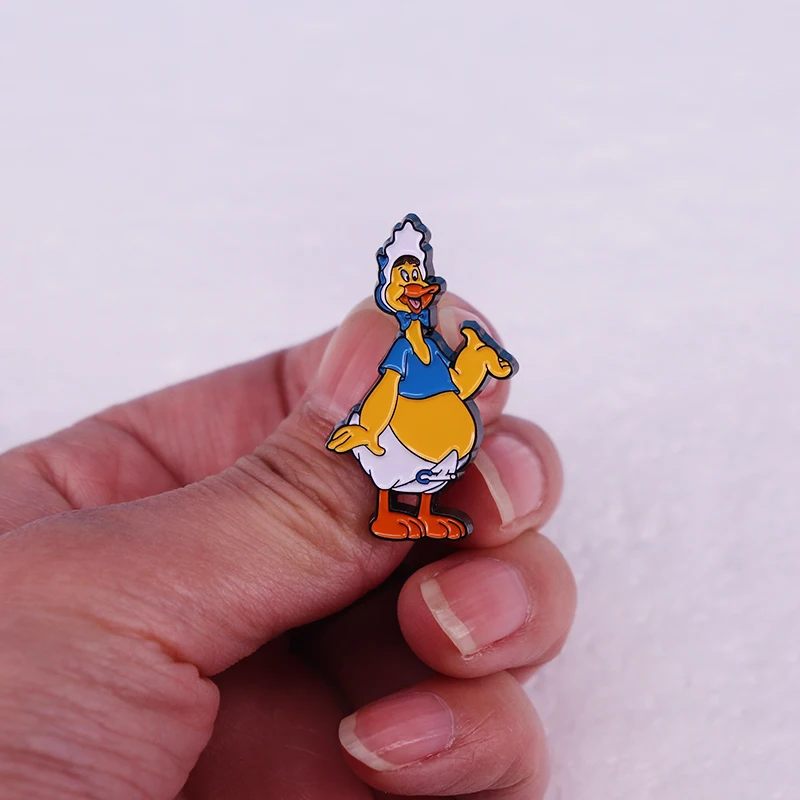 Baby Huey duckling enamel pin cute cartoon character brooch Knapsack Hat Collar Lapel Badges