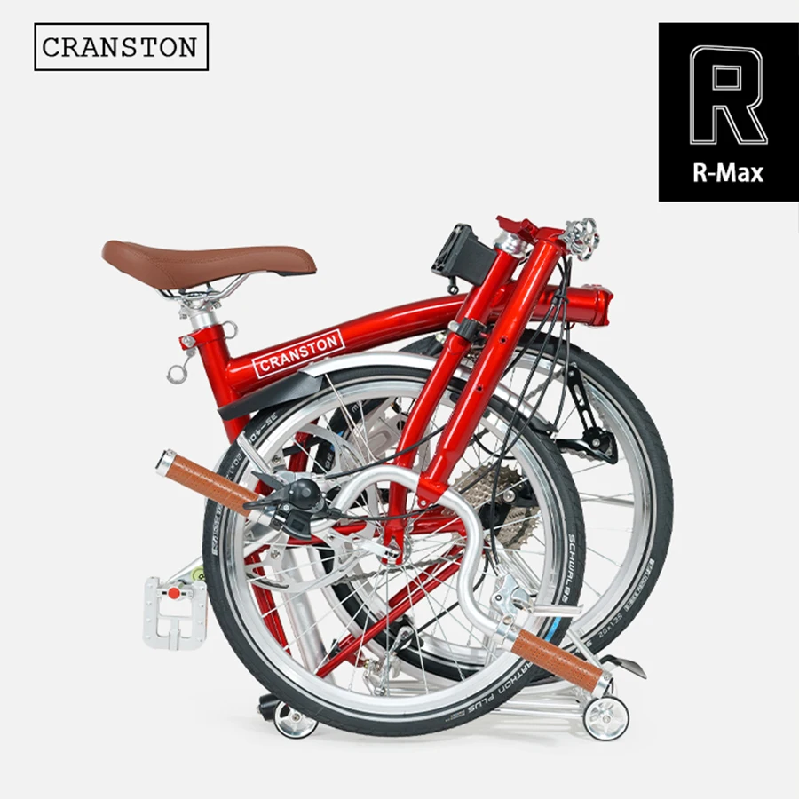 Chromoly Steel Tri Fold Folding Bike 20 Inch 9 Speed Cranston Dual V-Brake Portable Frame 20 Inch Rim Foldable Travel City Bike