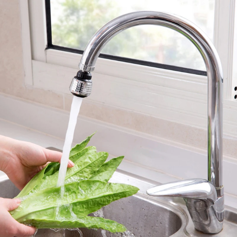 360 Degree Rotating Kitchen Faucet Sprayer Head Water Saving Filter Stainless Steel Universal Adapter Nozzle Pressurized Splash