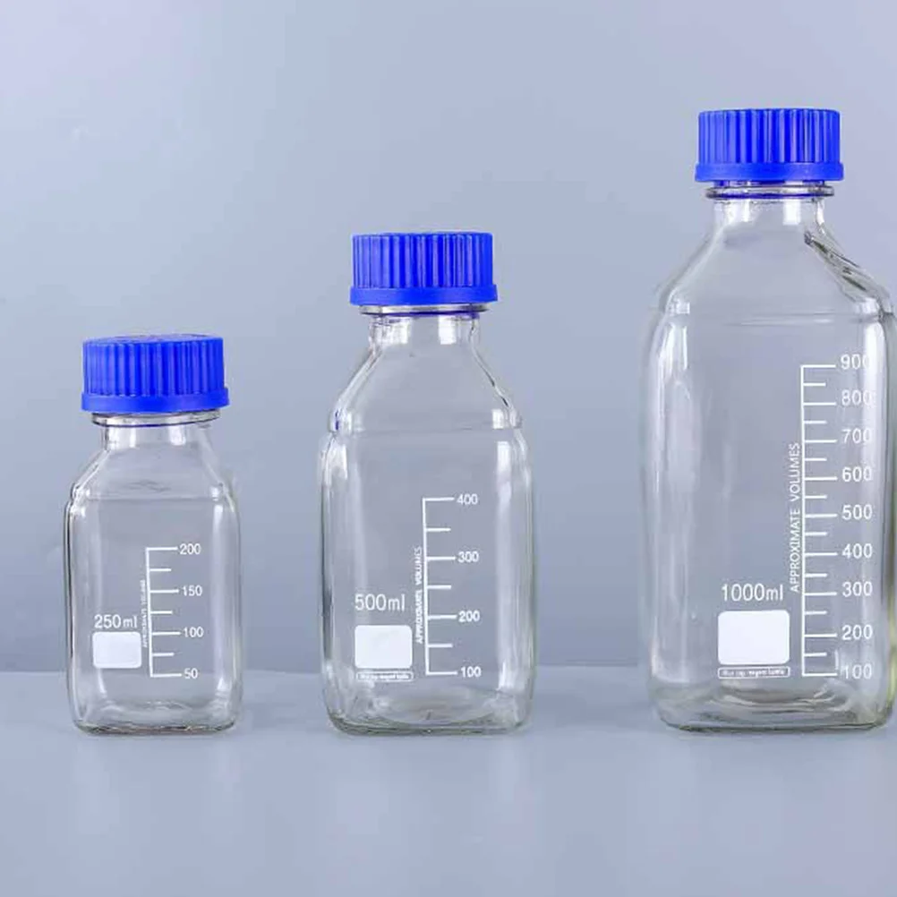 

4Pcs Reagent Vials Premium Clear Glass Sample Bottles Lids Sealing Transparent Laboratory Bottles Experiment Storage