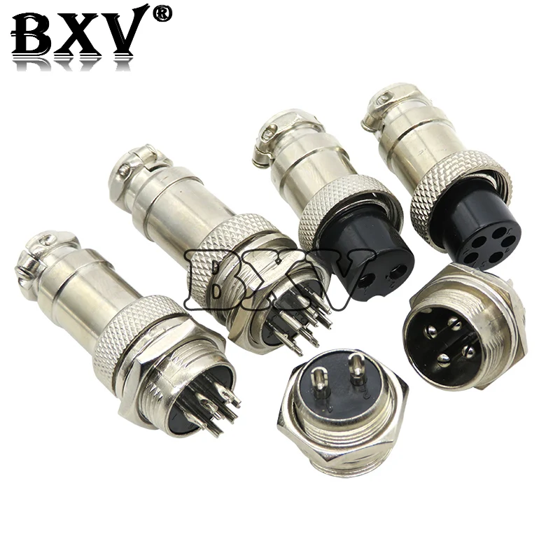 1Set GX16 2/3/4/5/6/7/8/9 Pin Male & Female 16mm Ibuw Metal Circular Aviation Connector Socket Plug 2Pin 3Pin 4Pin 5Pin 6Pin