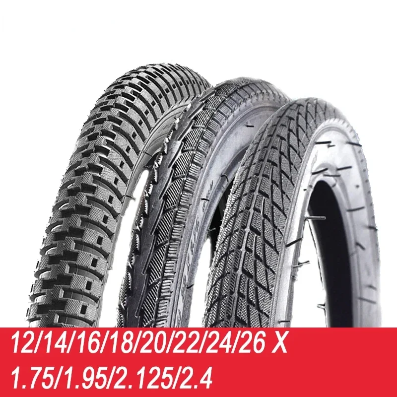 Bicycle tires 12/14/16/18/20/22/24/26 X 1.75/1.95/2.125/2.4 Children\'s bicycle folding bike, Bmx, road, mountain bike tires