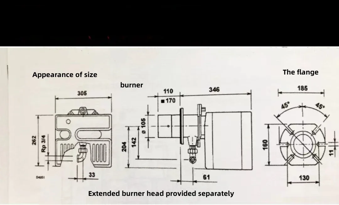 Domestic replace RIELLO Gas burner FS10 FS20 RS5 LPG natural gas burner