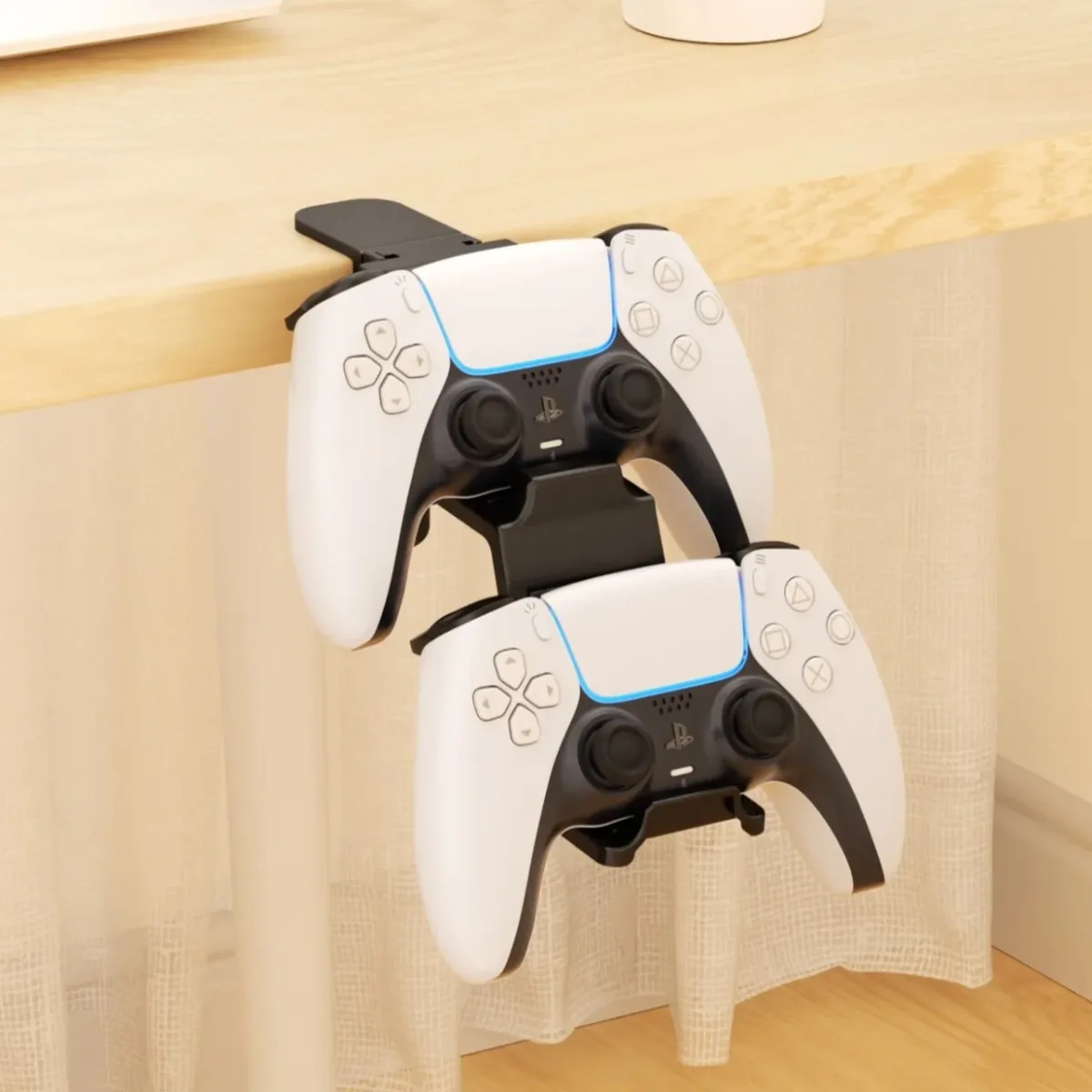 By The Table Doppelschichtiges Aufbewahrungsregal/verstellbarer Halter für Game-Controller/Ständer für mobiles Spielzubehör, Halterung für Gaming-Controller