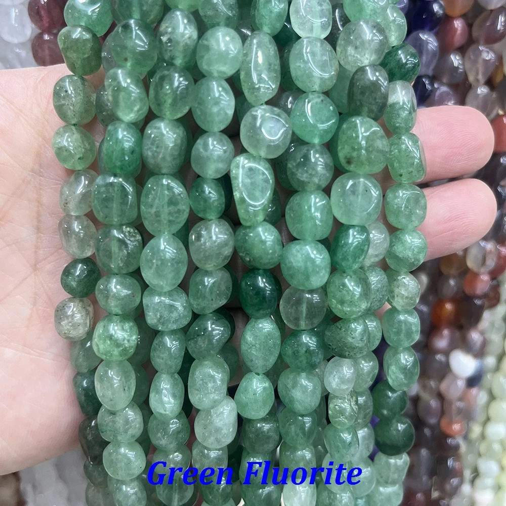 8–10 mm unregelmäßige Natursteinperlen aus Amethyst, Jade, Achat, Citrin, Amazonit, Quarz für die Schmuckherstellung, DIY-Armband, Ohrstecker – Detail 7