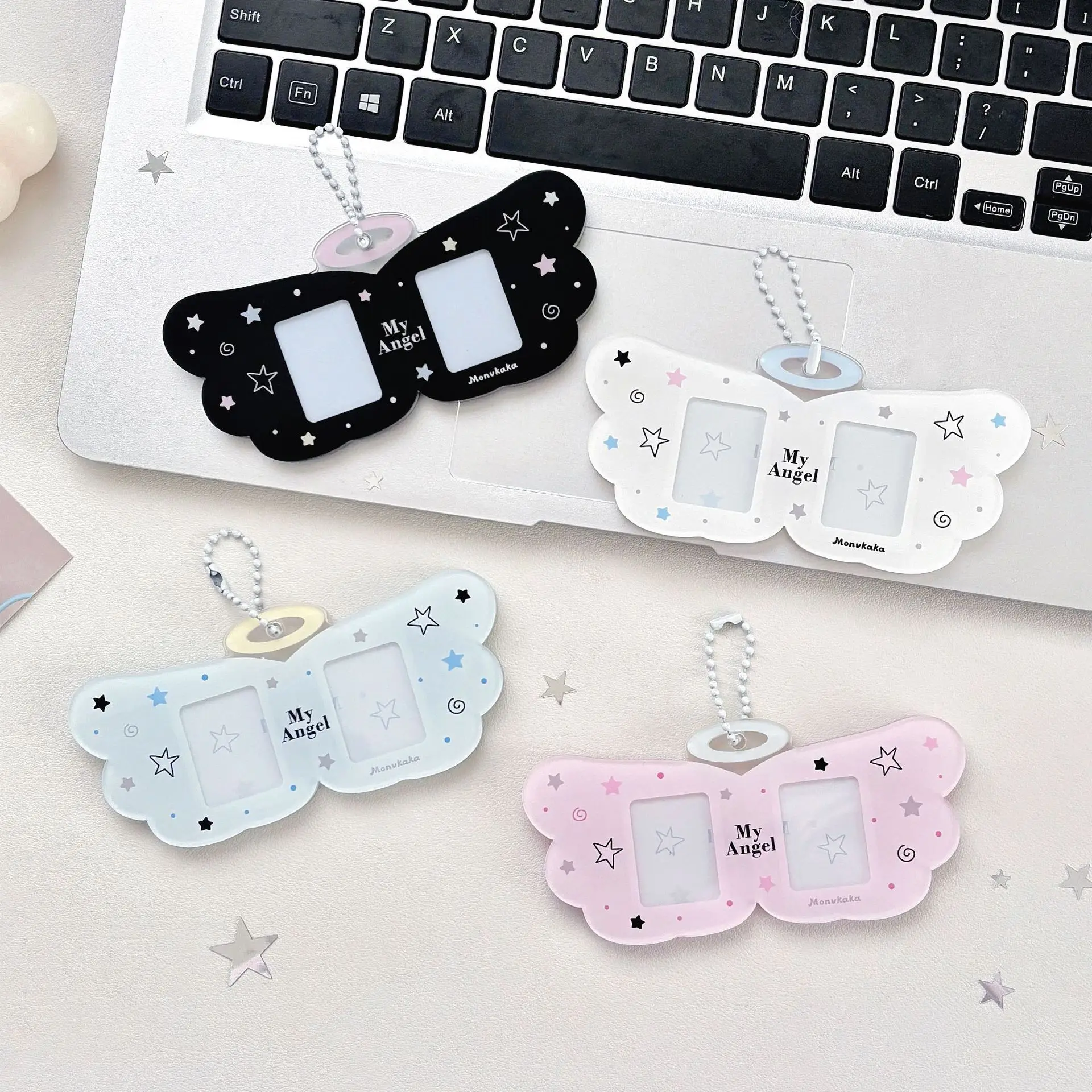 1 Inch Angel Wing Kpop Photocard Holder Card Holder Protective Photo Card Sleeve Case for Idol Photo Cards Card Organizer