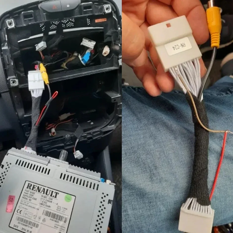 24-polige Rückfahrkamera-Schnittstelle für Renault Dacia OEM-Monitor mit MediaNav-System / zerstörungsfrei. Installieren Sie die Rückfahrkamera – Detail 2