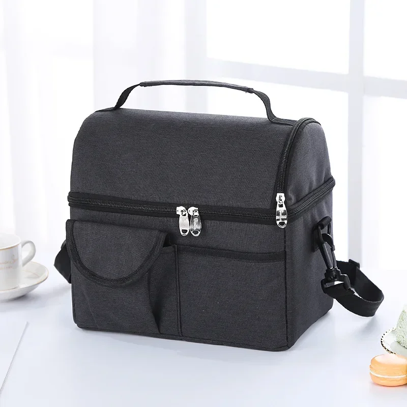 Borsa per il pranzo borsa termica isolata riutilizzabile donna uomo multifunzionale 8L Cooler e Warm Keeping Lunch Box impermeabile a tenuta stagna