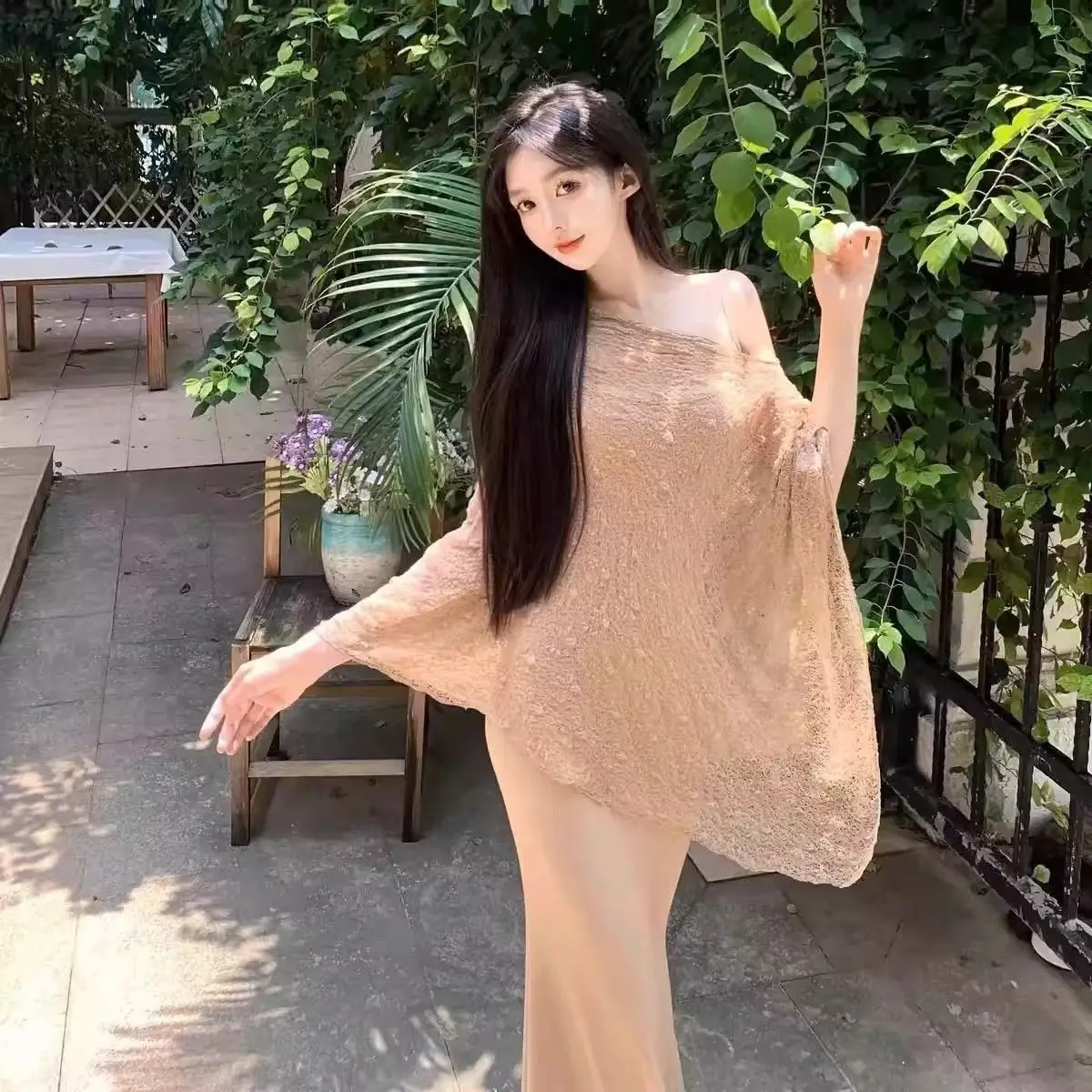 

Fashion Women's Set for Spring and Summer Korean Version Cover Up Top Camisole Skirt Elegant Women's Two-piece Set