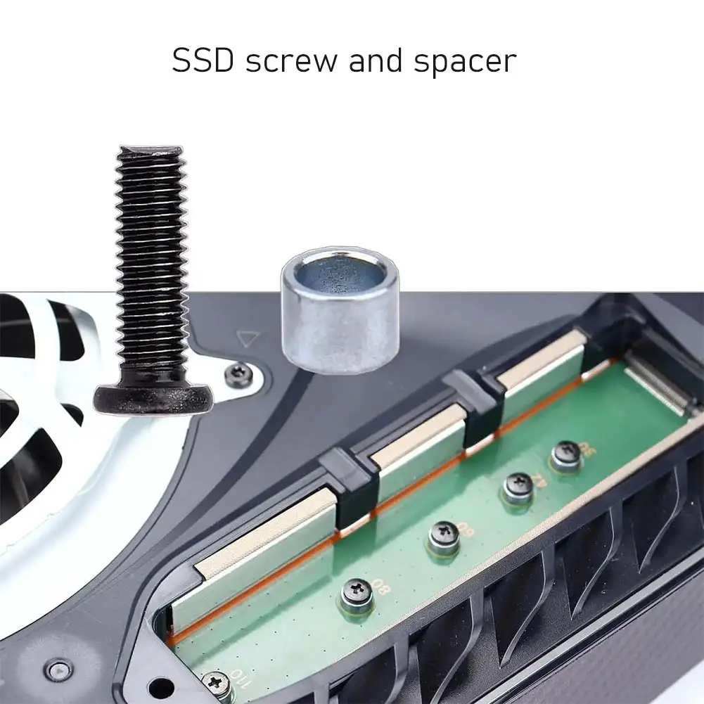 1pc Replacement SSD Screw and Spacer Ring, SSD Cover Screw Phillips Screwdriver Compatible with PS5 Console Solid State Drive