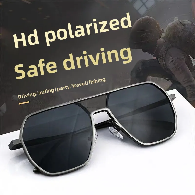 Luxury Metal Photochromic Sunglasses Men Women Fashion Polarized Sun Glasses Stylish Chameleon Anti-glare Driving Shades UV400