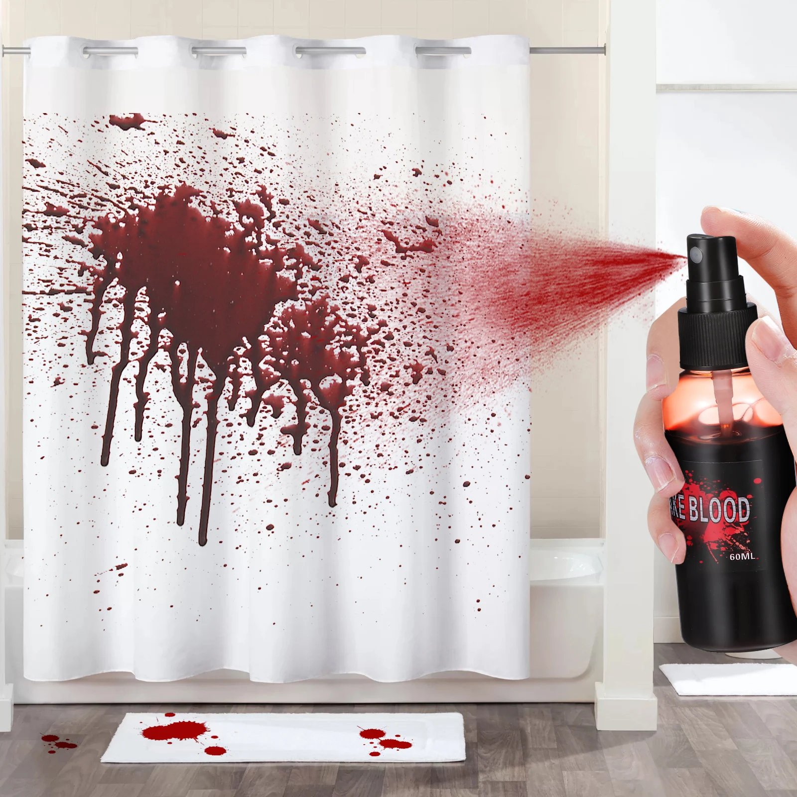 

1 Set Fake Gel Halloween Makeup Realistic Simulated Blood Spray Washable Party Cosplay Prop Festival Horror Blood Face Body