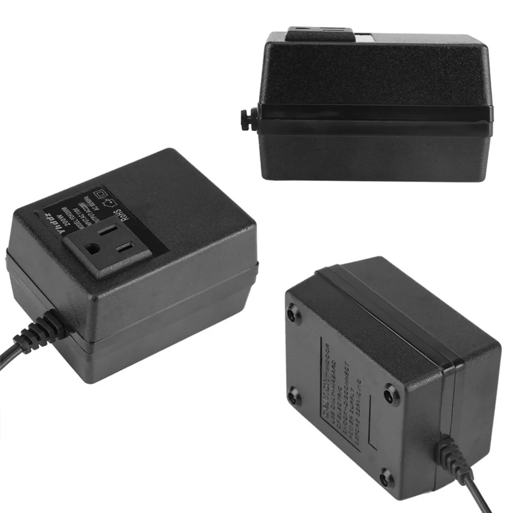 200W rated power Voltage Converter 110V/220V bidirectional conversion Portable travel design Step Up Transformer