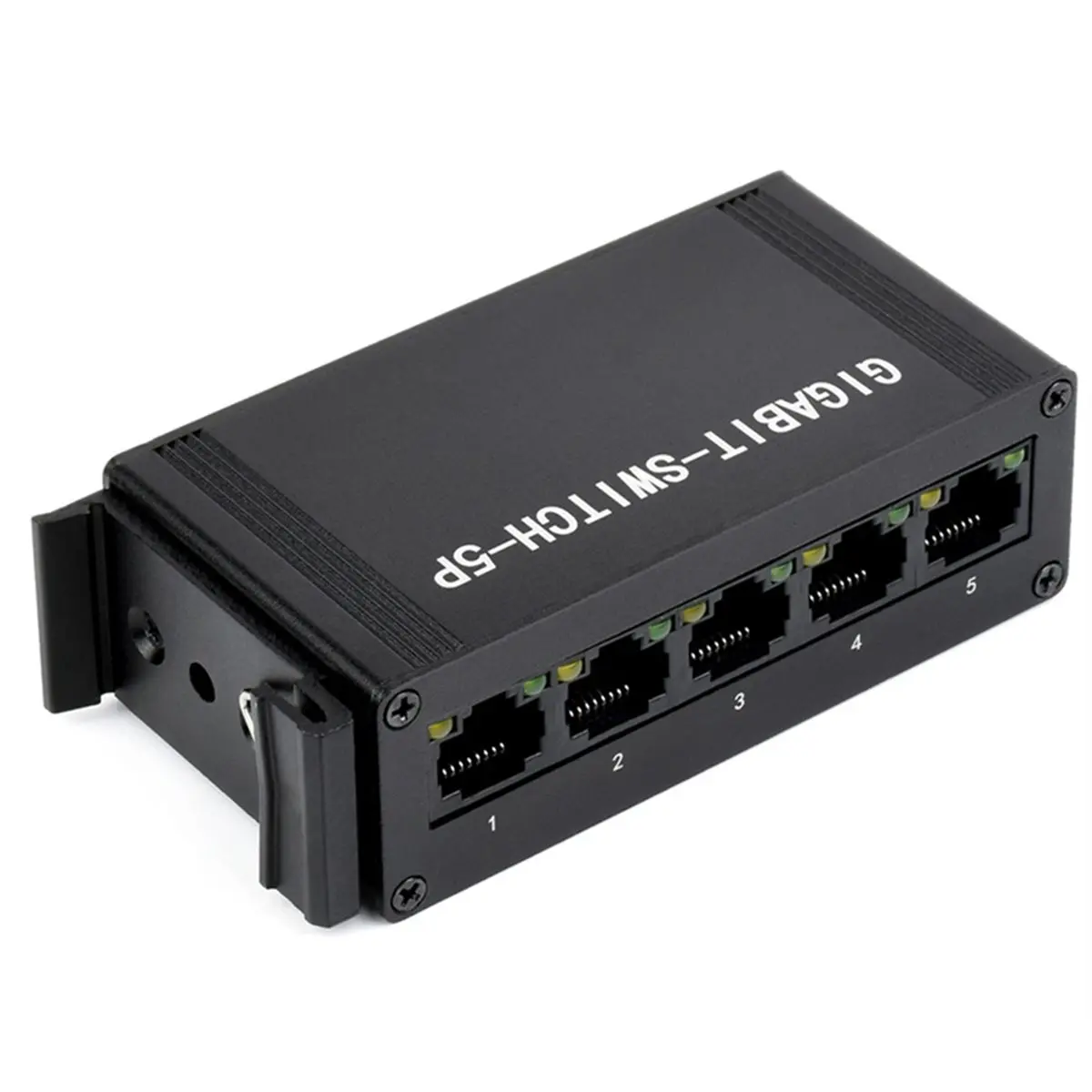 Promotion Industrial Grade 5P Gigabit Ethernet Switch IEEE 802.3x-Compliant Full-Duplex 10/100/1000M Connection US Plug