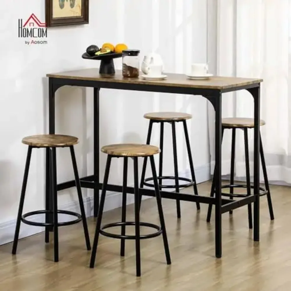 5-Piece Counter Height Bar Table Set 43.25