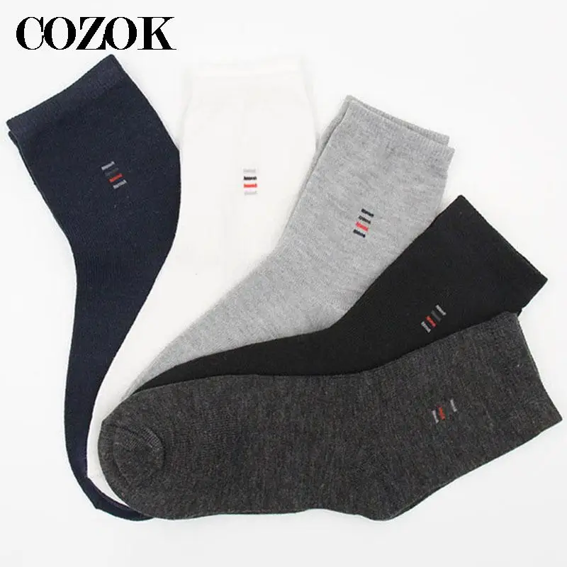 10 stücke = 5 Paar Herren Socken Klassische Business Marke Calcetines Hombre Socken Männer Hohe Qualität Baumwolle Casual Mode Socke atmungsaktiv