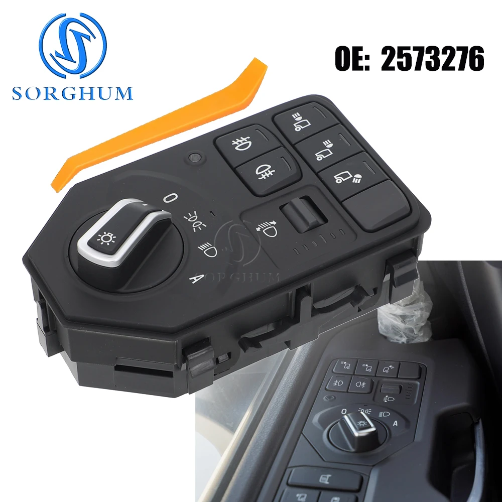 OEM2573276 Headlight Switch Head Lamp Fog Light Control Switch Unit For SCANIA Truck L P G R S-series 24V 6Pin Truck Accessories