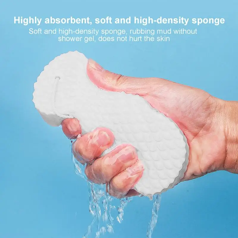 Natural Fiber Exfoliate Shower Sponge Natural Body Scrubber Shower Sponge For Body Wash Super Absorbent Super Absorbent Natural