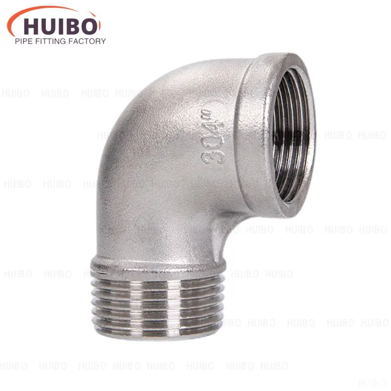 SS 304 Stainless Steel 90 Degree Elbow Pipe Fitting Adapter 1/8