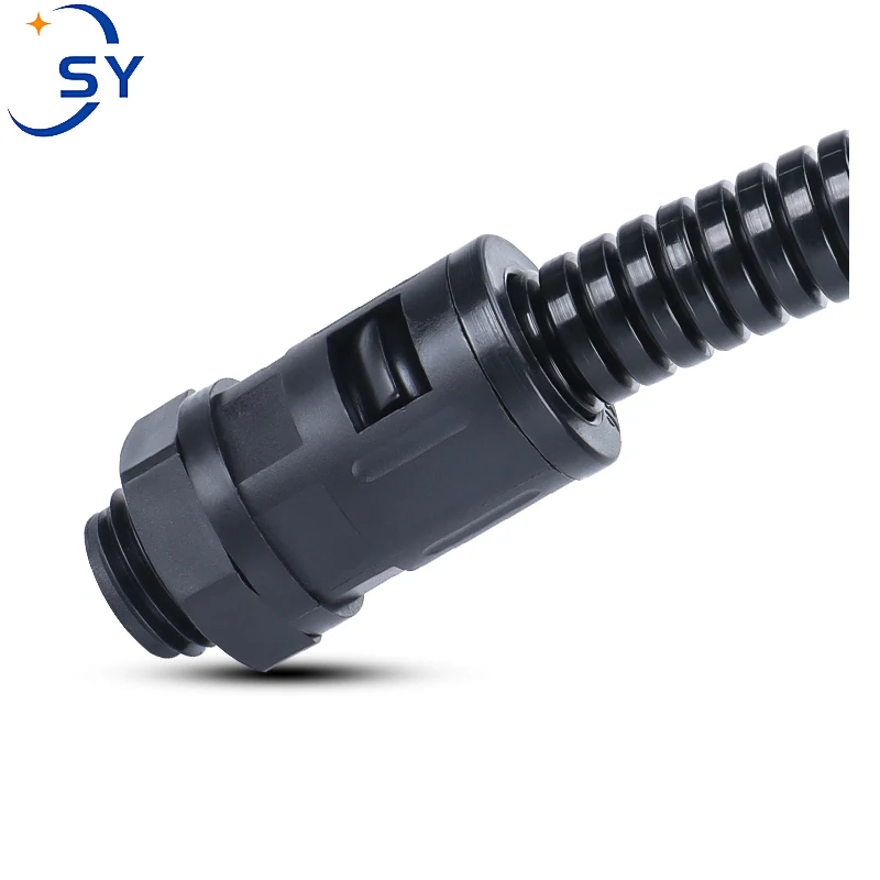 Corrugated Pipe Joint  Plastic Tube Connecto Bellows Joint AD10-PG7-AD54.5-PG48  Cable Gland Nylon Joint