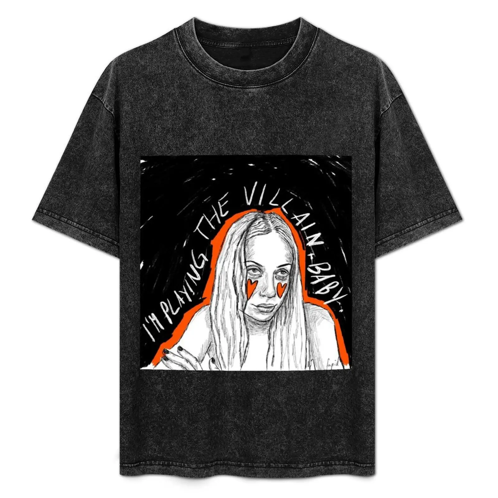 

kayla shyx / lisa sketch T-Shirt Art Pattern Printed Casual Top