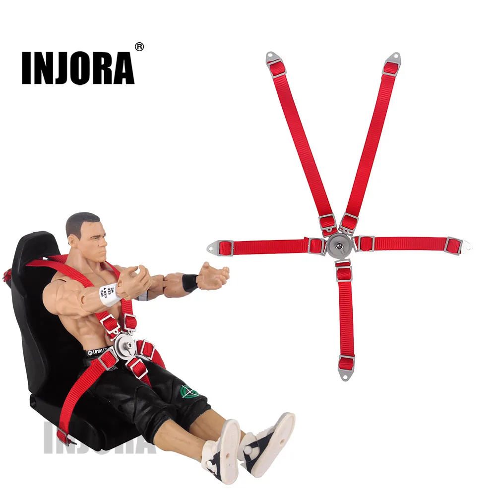 INJORA 2Pcs Simulation Driver Figure Seat Belt for 1:10 RC Rock Crawler TRX4 TRX6 Axial SCX10 90046 Capra WRAITH RR10