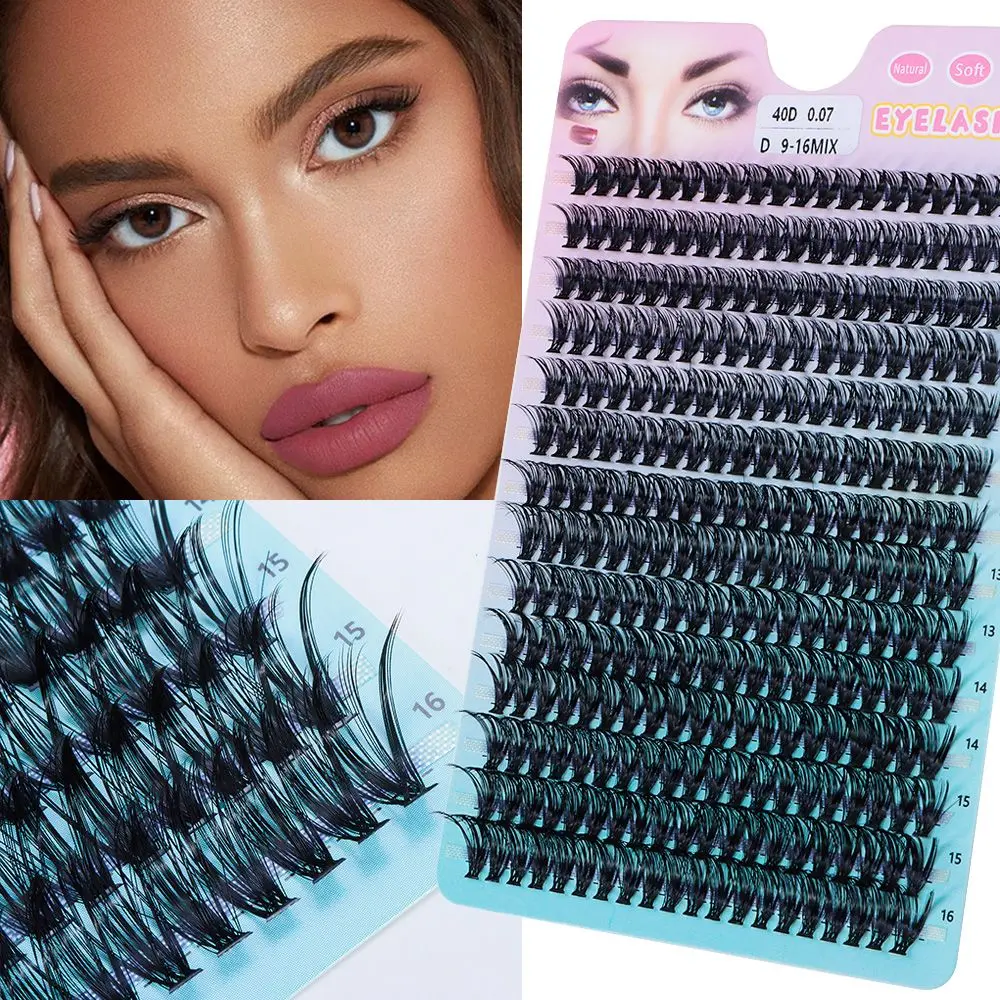 9-16mm 280pcs Lash Clusters D Curl that Look Like Eyelash Extensions Mix Individual Lashes Cluster 10D-40D Cluster Lashes