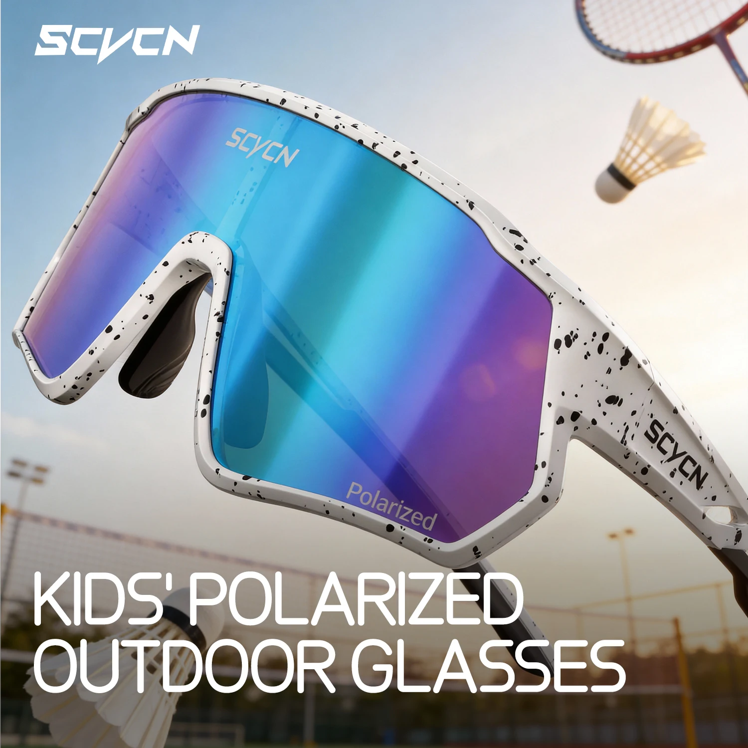 Bild 3: SCVCN UV400 Polarisierte Outdoor-Kinder-Fahrradbrille Jungen Wasser-Baseball-Sportsonnenbrille Angeln Golf Camping Maske Brillen