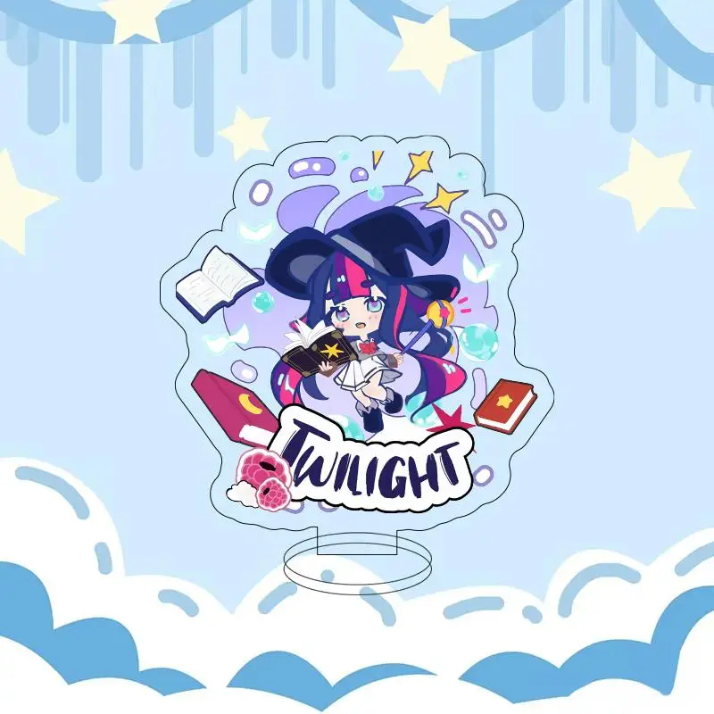 Cartoon My Little Pony Magician Series Acrylic Signboard Cute Diy Creative Desktop Ornaments Kawaii Doll Design Plaque Kids Gift