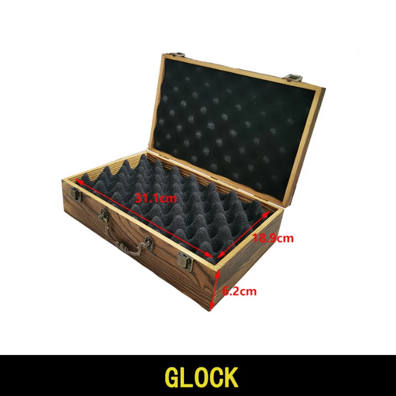 Handmade GLOCK Storage box Multi Portable pistol case wood for G17 Hunting or tactical High quality gifts suitcase