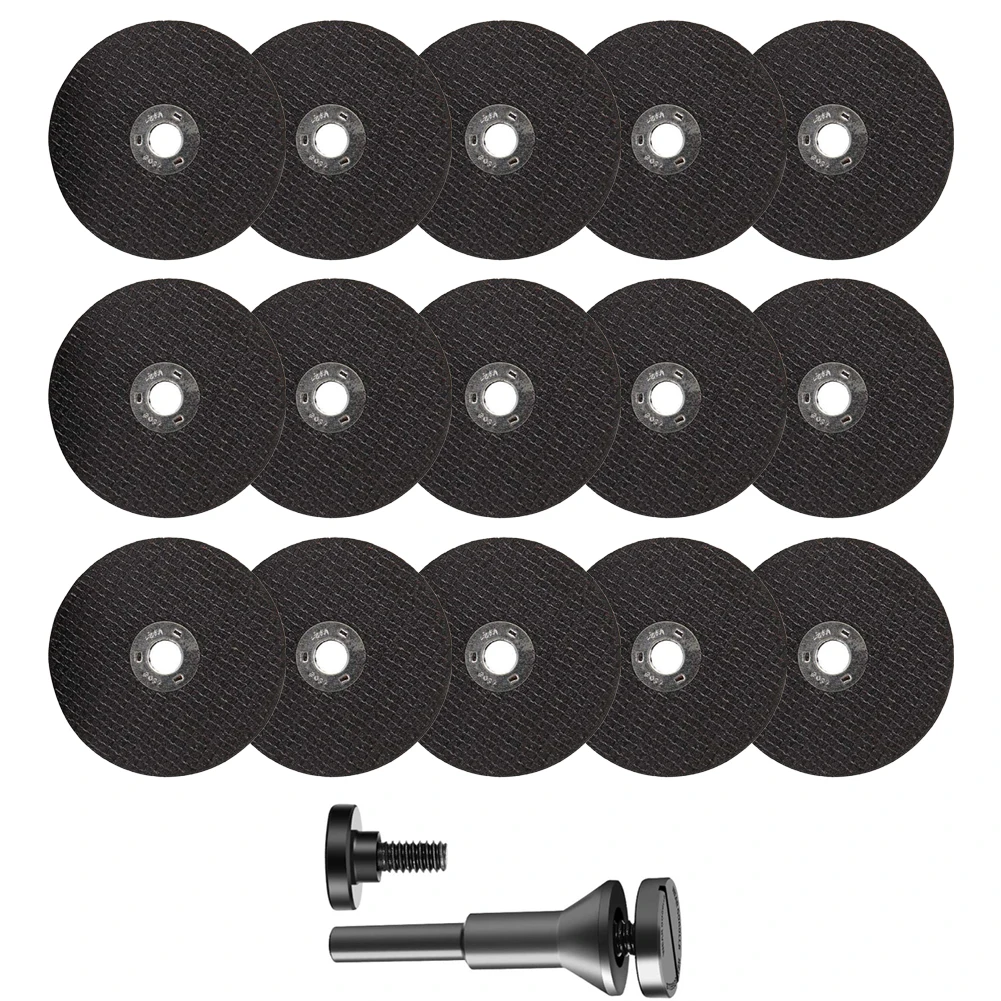 ステンレス鋼用ミニ金属カッティングディスク,取り付けマンドレル,多機能カッティングディスク,固定ロッドセット,PVC, 75mm