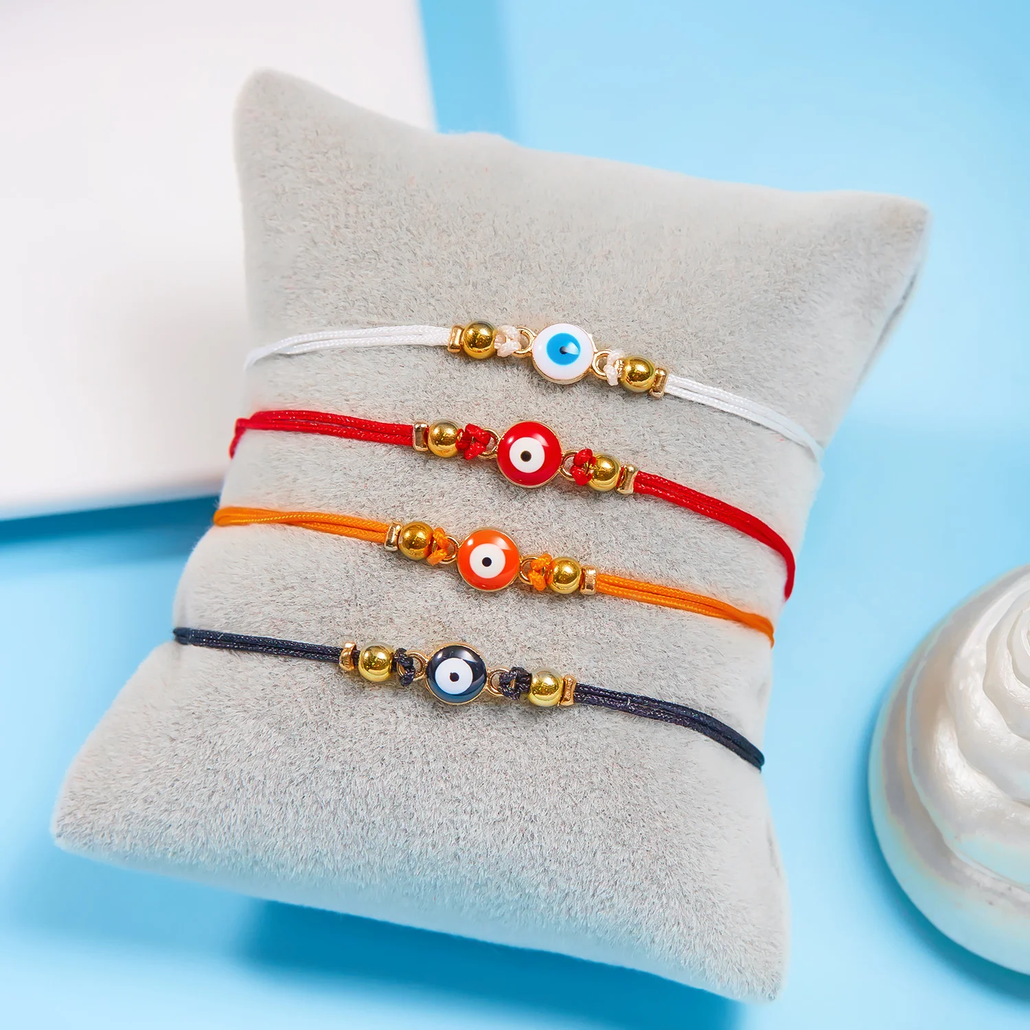 

Gothic Simple Style Lucky Turkish Evil Eye Bracelet For Women Men Couples Bracelet Red Rope Woven Handmade Jewelry Party Gift