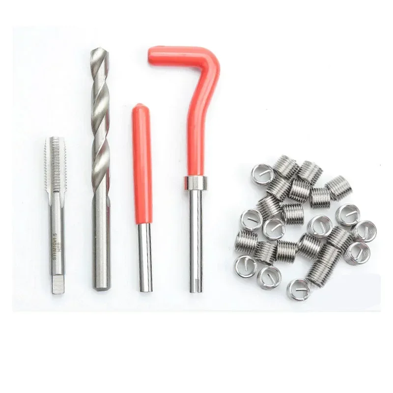 2025  Electric 131 Pieces Of Thread Repair Tool Hand With Self-tapping Screw Sleeve Spark Plug Thread Tooth Repairer Tap Drill