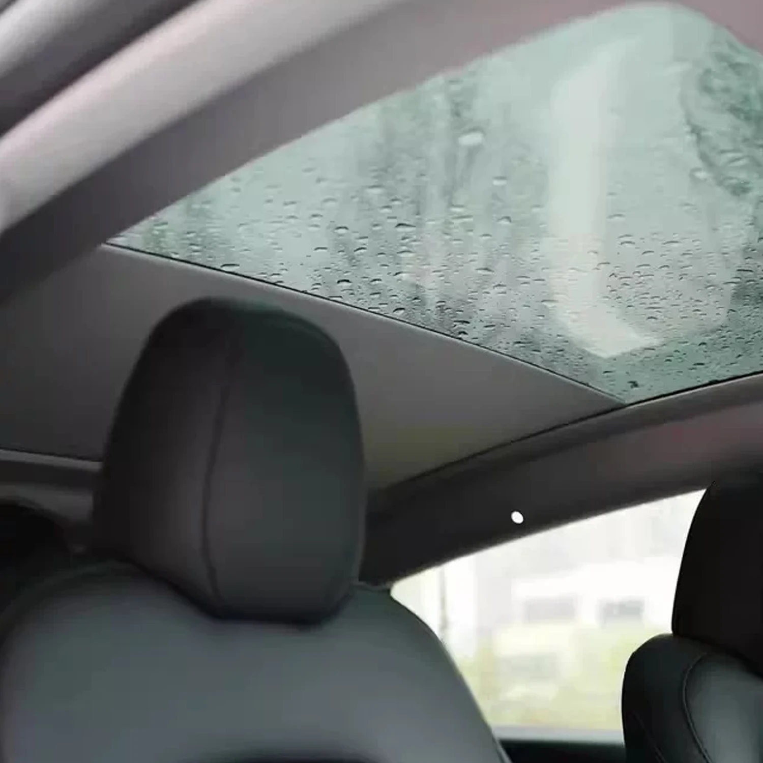 Heat Insulation Electric Sunshade for Tesla Model Y, Voice Activated Roof Curtain W/Ambient Light, UV Blocker, Auto Retract