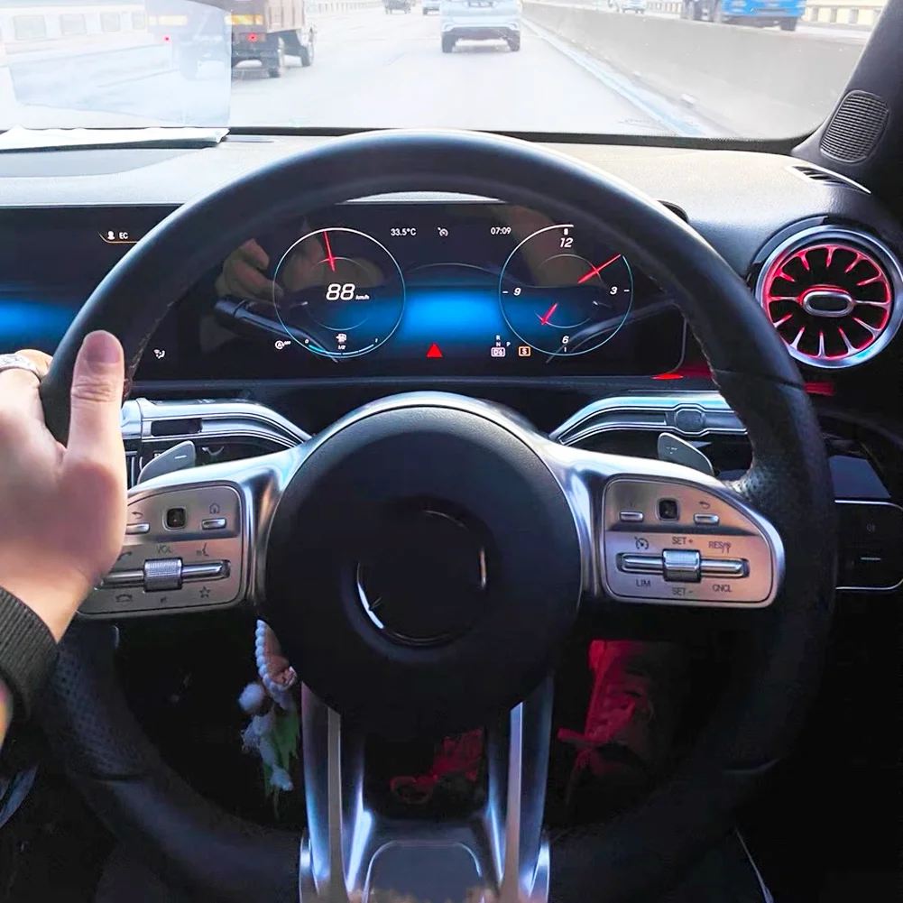 Car Steering Wheel Low Trim Cover For Mecedes Benz AMG A B C E G CLA W213 W238 W463 W257 C118 2019-2021 ABS Plastic Style