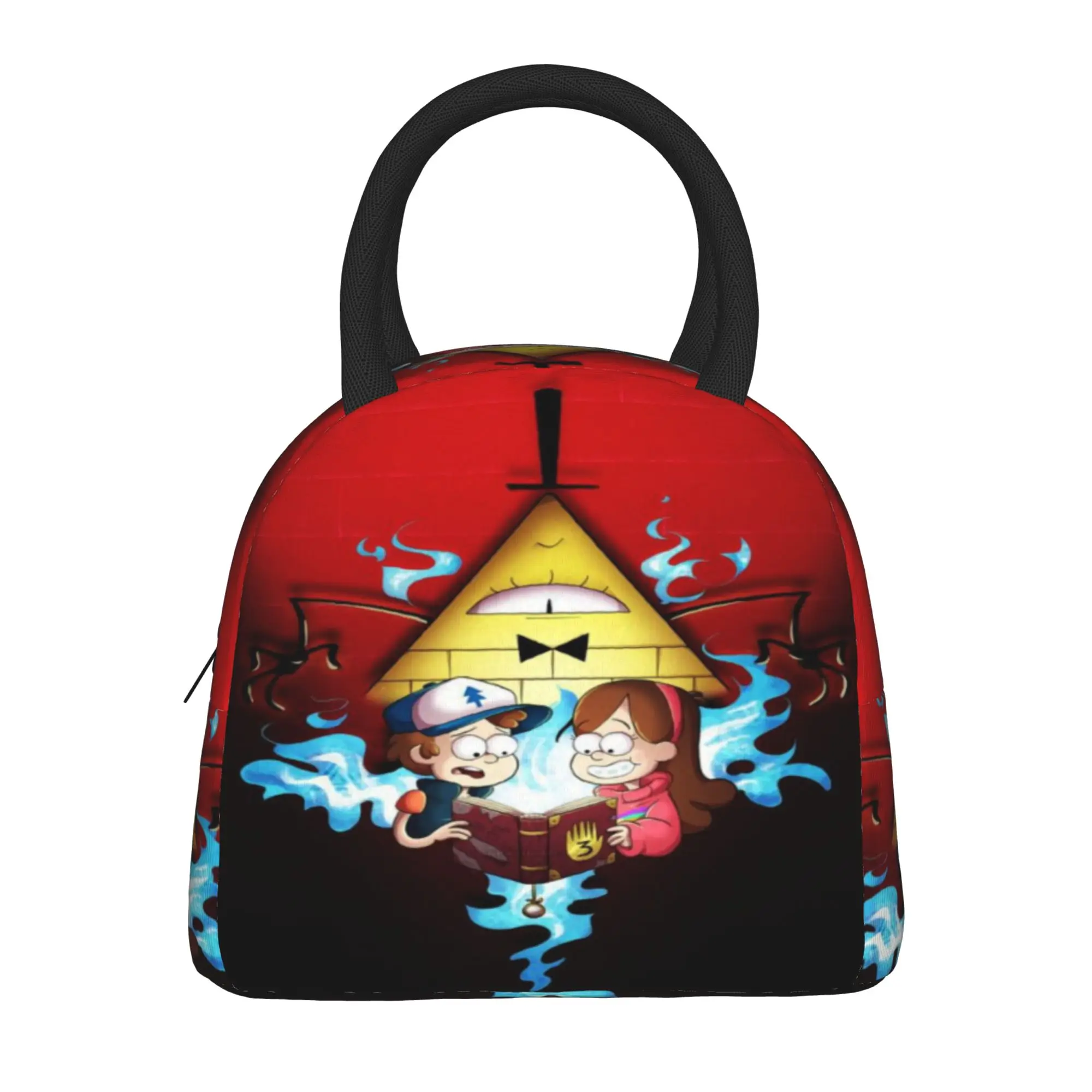 Gravitys Falls Product Insulated Lunch Bag For School  Food Box Portable Cooler Thermal Bento Box