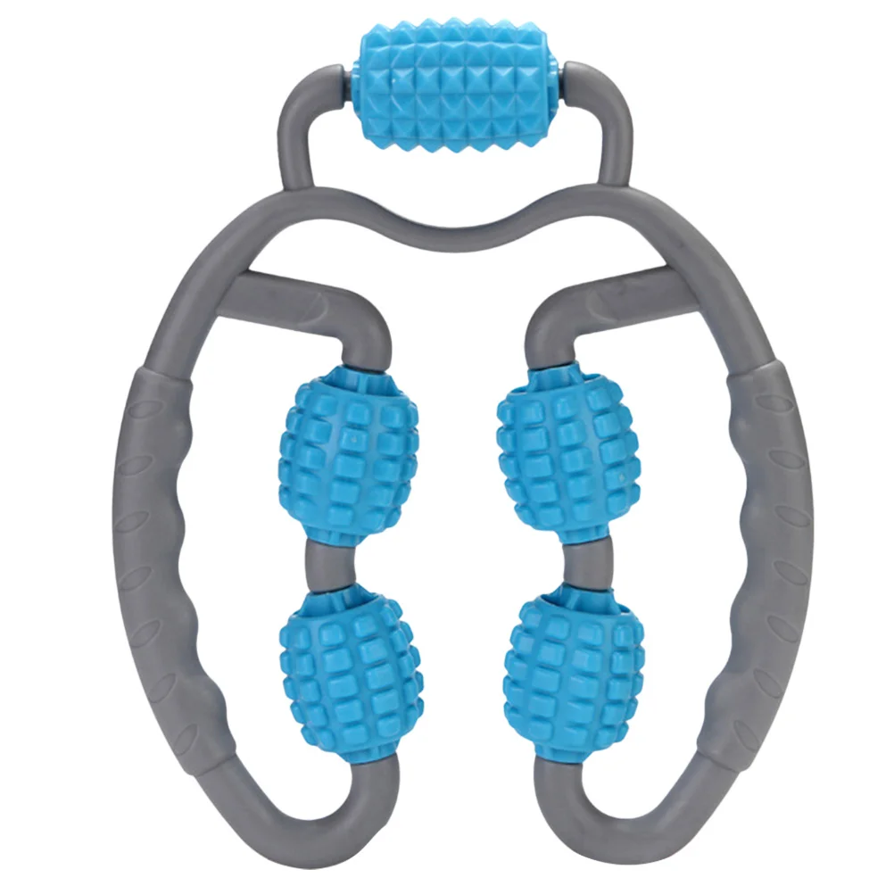 

1pc Leg Massager Blue Ring Clip Design Comfortable Muscle Relaxer For Home Use Fitness Roller Rolling Massager Relief