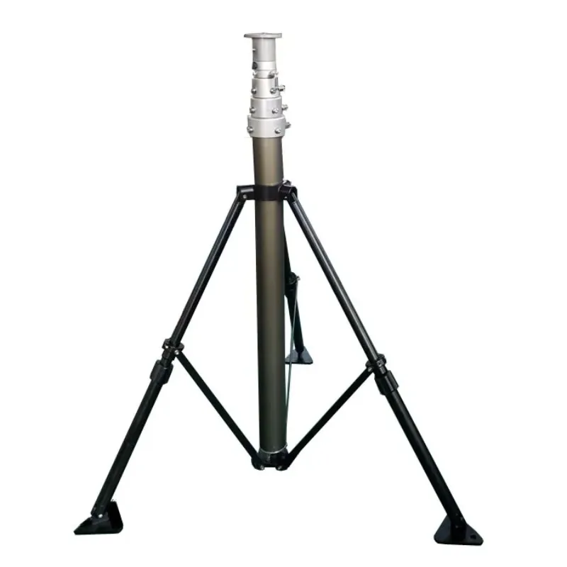 3 Meters 5m 6m 7m Mobile CCTV Sports Video Camera Communication Aluminum Tripod Portable Telescopic Mast