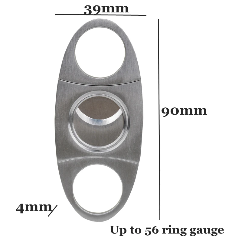 Stainless Steel Cigar Cutter 22mm Diameter Hole Smoking Accessory